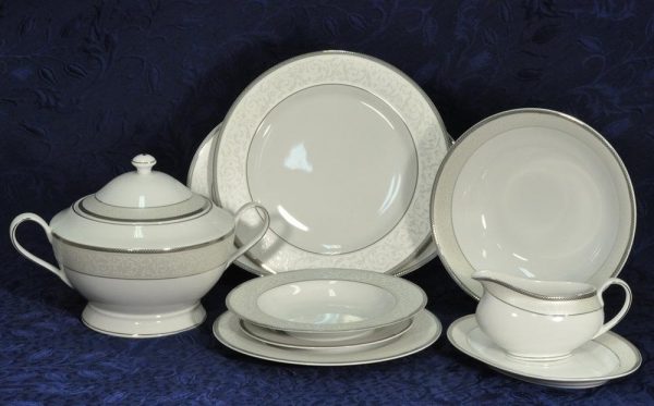 Bogucice jídelní souprava 12/42 ks Martha Platin 0600