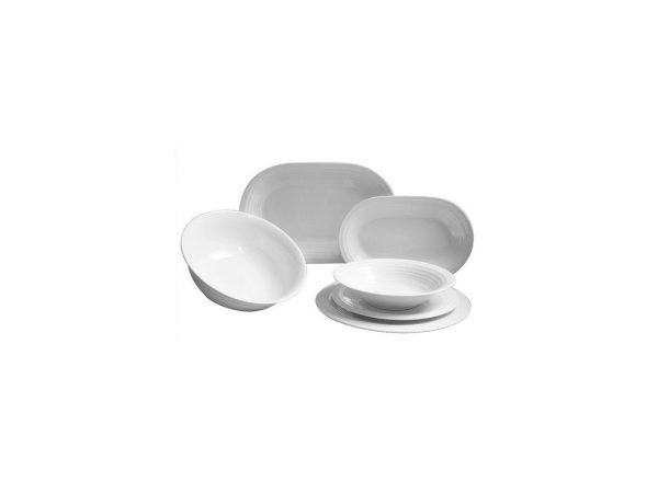 Bogucice jídelní souprava 6/20 ks Twist White 0773