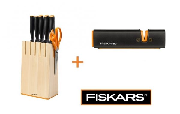 FISKARS Functional Form blok s pěti noži 1014211 + ostřič Xsharp™ 1000601