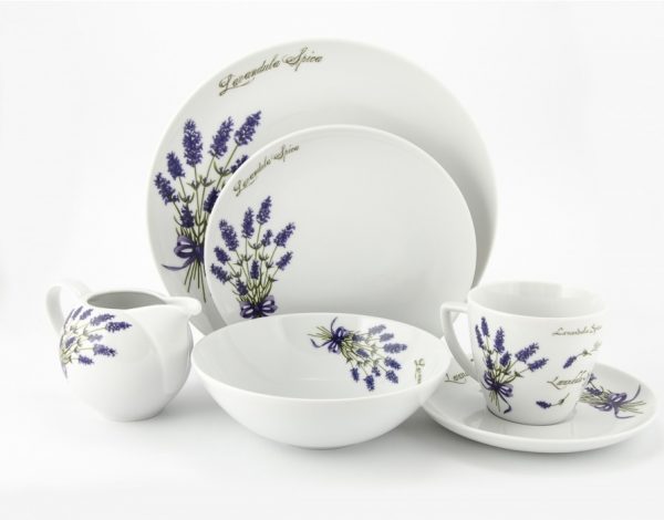 Lubiana porcelánová souprava Levandule Purple 32 dílná